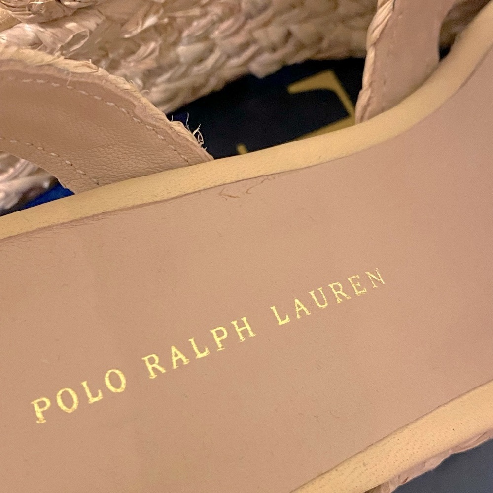 Polo Ralph Lauren Raffia Platform Shoe sz 7.5 - Picture 7 of 15